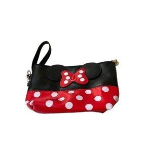 NWOT Minnie Mouse Handheld Clutch Disney Cosmetics Purse Bag